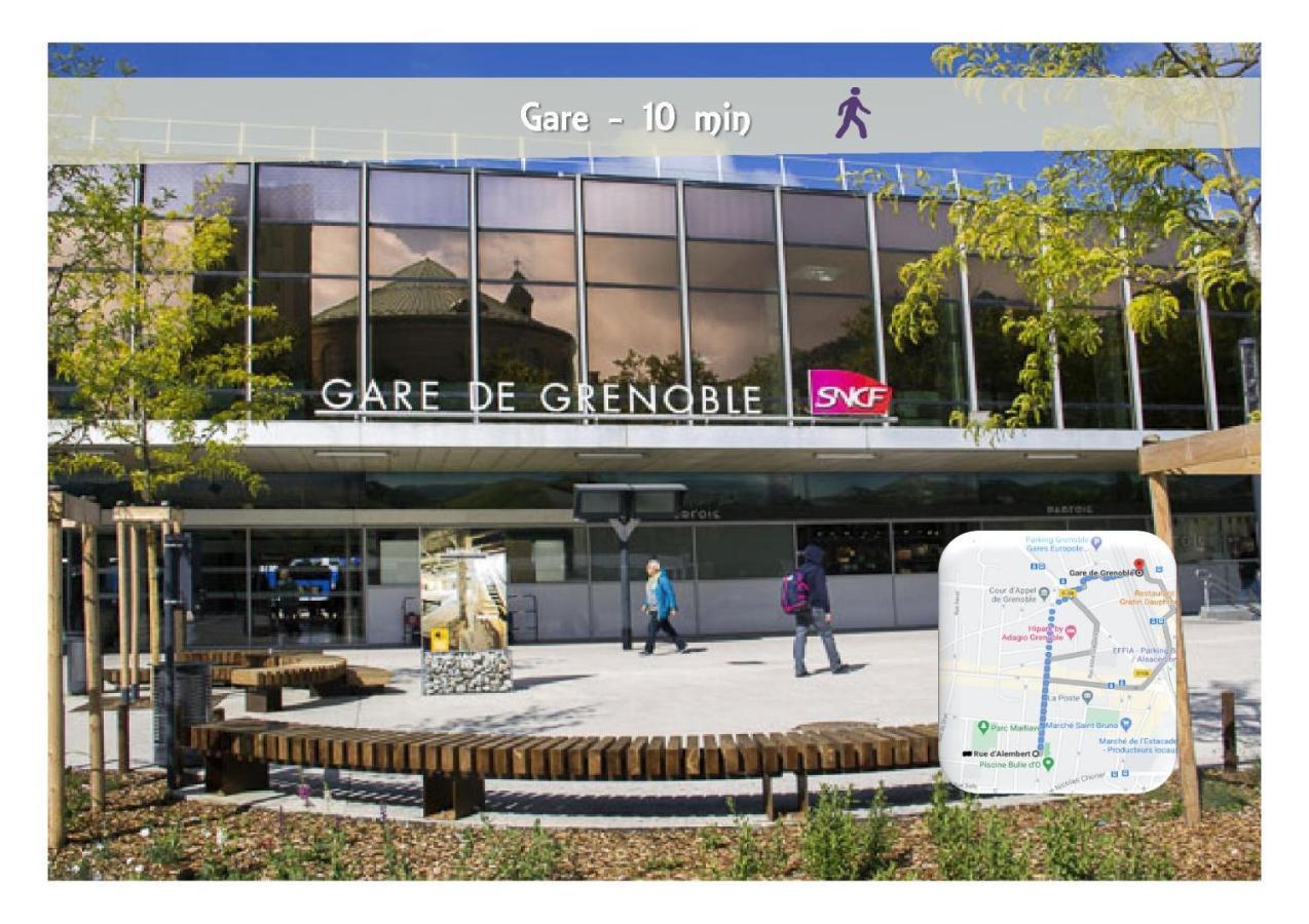 Le 62 - Spacieux T2 Avec Jardin, Parking & Tramway Grenoble Exterior foto