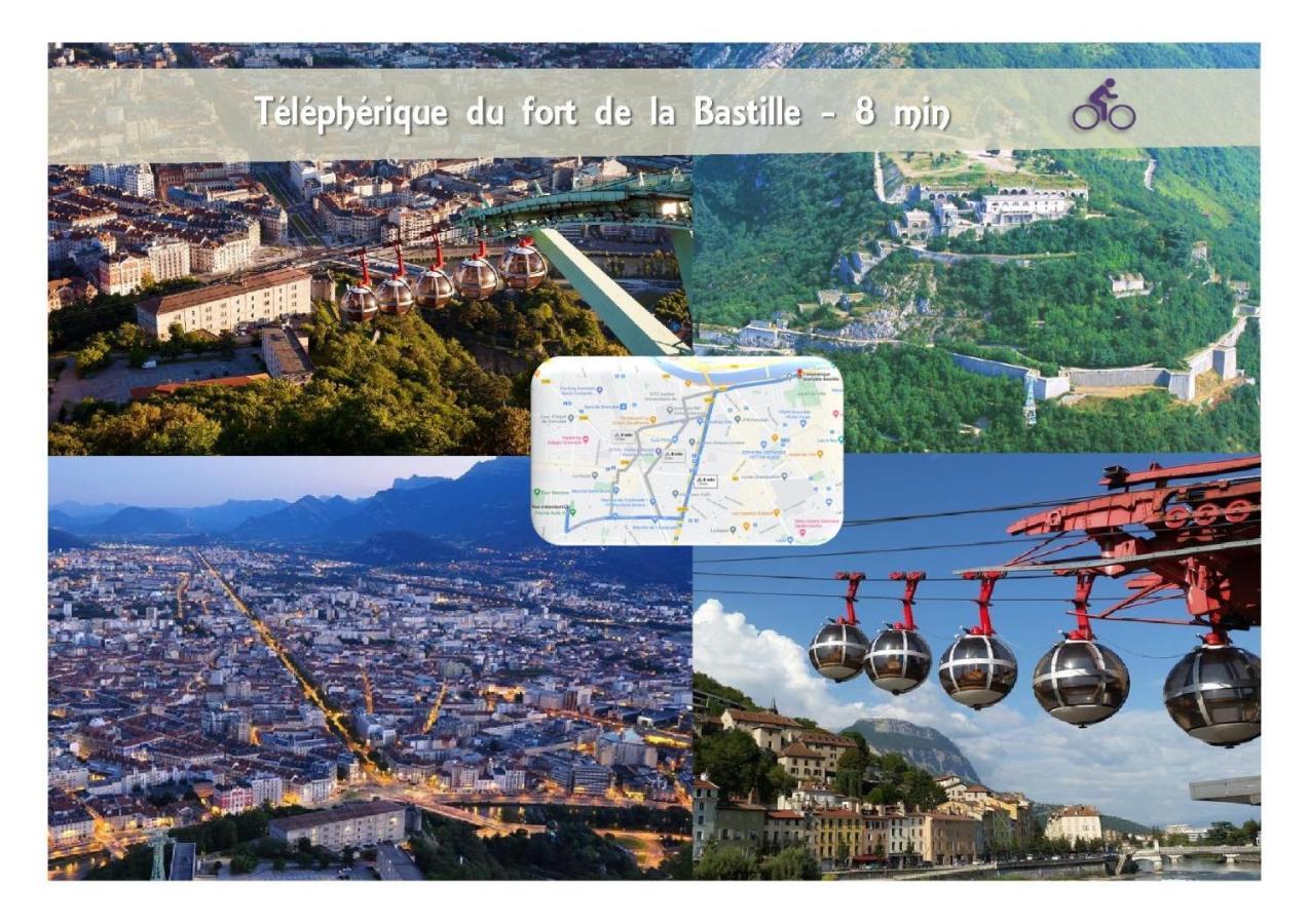 Le 62 - Spacieux T2 Avec Jardin, Parking & Tramway Grenoble Exterior foto